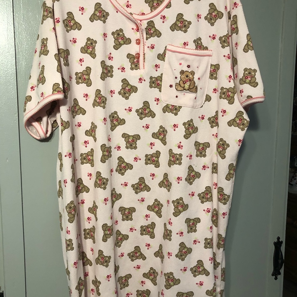 Fashion Bug Pink Teddy Bear Nightgown